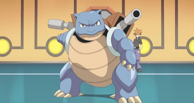 Blastoise como se ve en el anime